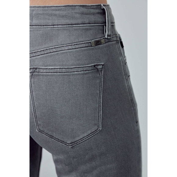 PRICE DROP Opal Light Grey Mid-Rise Flare Jeans - Picture 9 of 11